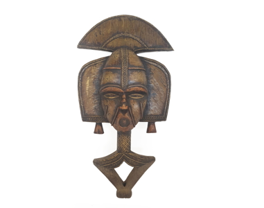 Decorative Kota Mask with Brass Detail - 1